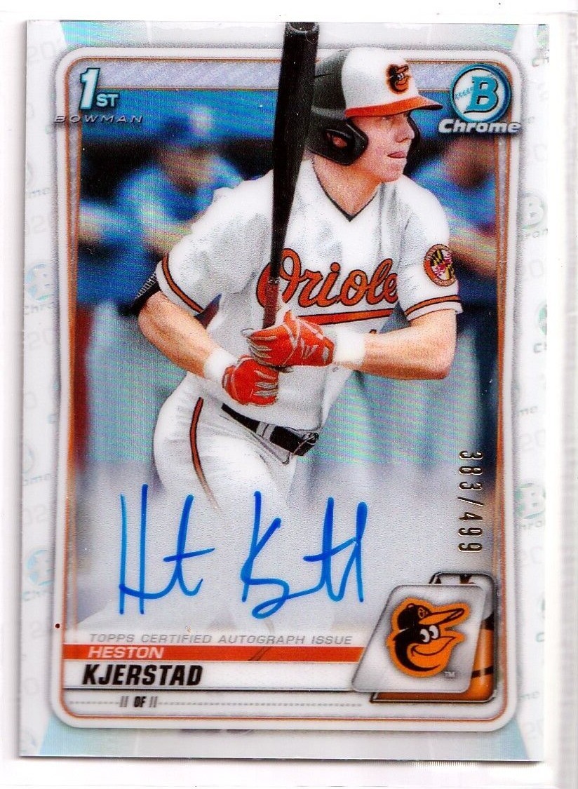 2020 Bowman Chrome Draft Autographs Refractors #CDAHK Heston Kjerstad AUTO /499