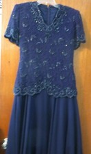 Size 10 Navy Blue Mother of the Bride Gown