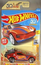 2018 Hot Wheels #360 50th Race Team 8/10 RISE 'N CLIMB Orange w/50th Dish Spokes