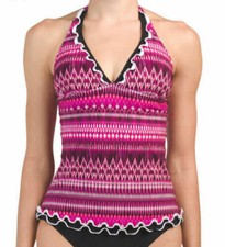 Profile By Gottex Indian Sunset Tankini Top Swimwear Size 6 94 NWT