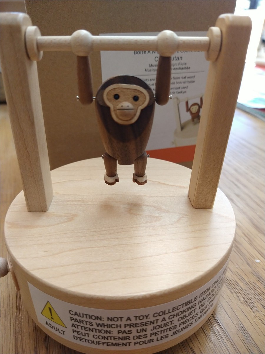 NEW in Box Wooerful Life Woodbaby lullaby musical box Monkey Handpainted  wind up | eBay