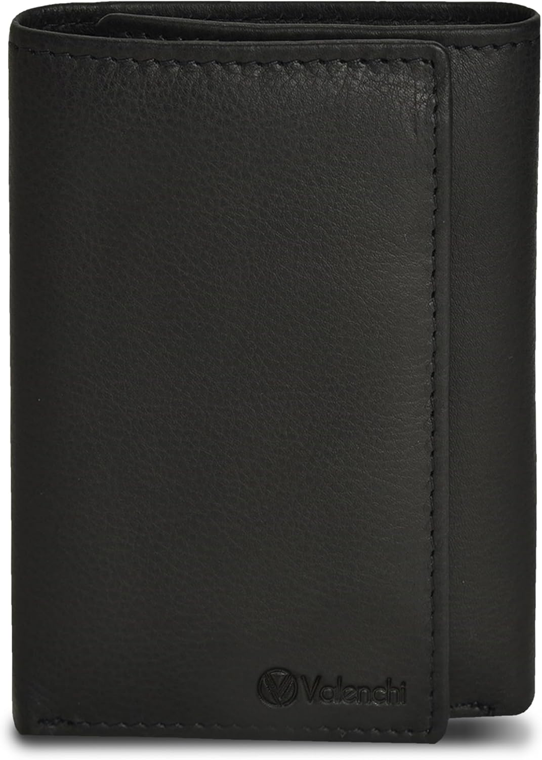 RFID Blocking Leather Trifold Wallet with 6 Card Slots 2 Note Pockets ID Window  