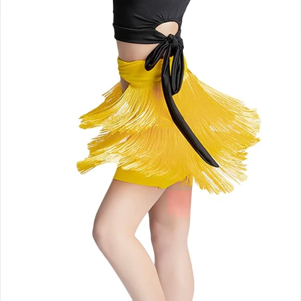 Jupe Rouge Enfant RUNQHUI Enfant Fille Jupe Danse Latine Salsa