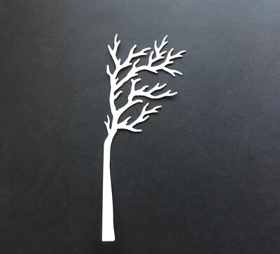 Tree die cut embellishments 6 Pcs Choose color 5'' x 2'' 