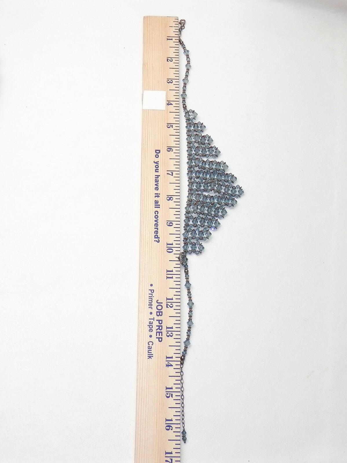 Vintage Solid Sterling Silver 925 Clear Blue Bead… - image 4