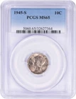 1945-S Mercury Silver Dime MS65 PCGS