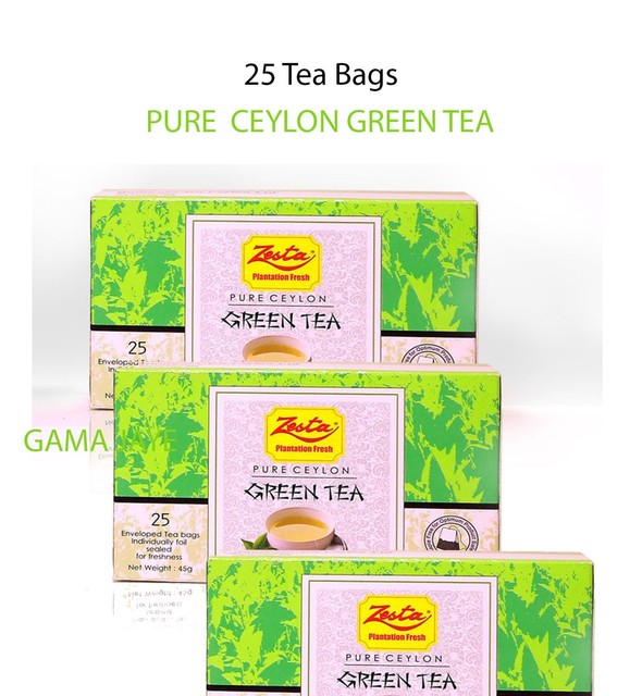 Green Tea Zesta 25 Tea Bags Pack Ceylon Green Tea For Sale Online