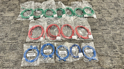 Lot of 10 Cat5E Cable, 7' Ft RED & 10' FT GREEN RJ45 RoHs Compliant