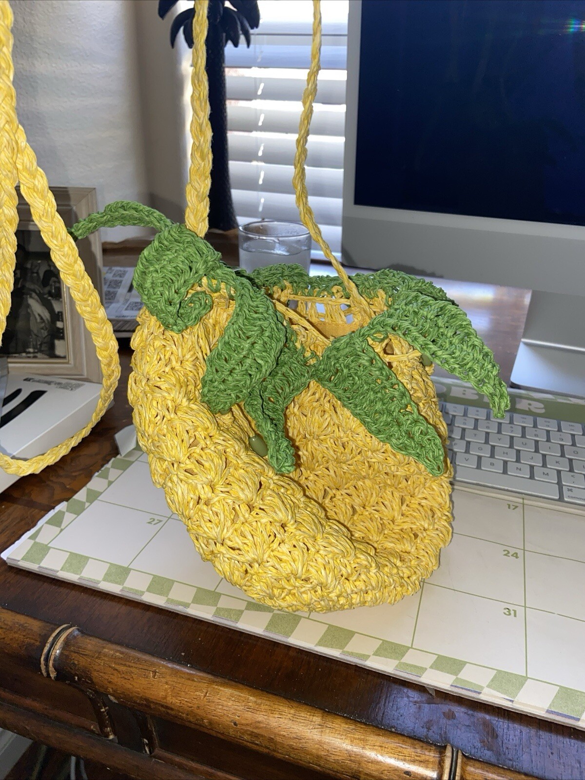 Cute pineapple Cappelli  brand drawstring Bag cro… - image 9