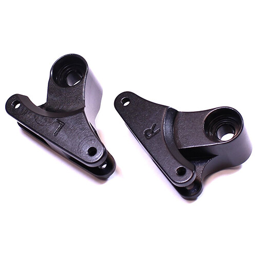 Racers Edge Aluminum Rear Shock Rocker Arm Set (Black) - Traxxas Revo RCE1916BK - Picture 1 of 2