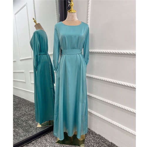 Bescheidener Kaftan Frauen muslimisches Abaya Maxikleid lange Gewänder Türkei Kaftan Dubai Kleid - Bild 5 von 30