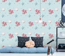 3D Shell Starfish ZHU4423 Wallpaper Wall Mural Removable Self-adhesive Zoe