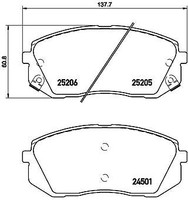 Brembo BremsbeläGe Vorne (P 30 056X) FüR KIA Optima Ix35 Hyundai I40 Sportage