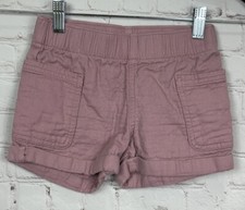 Cat  Jack Girls pink Pull-On cotton khaki shorts sz XS 4-5