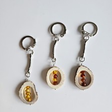 Deer antler keychain, Handmade keychain, Keychain with amber
