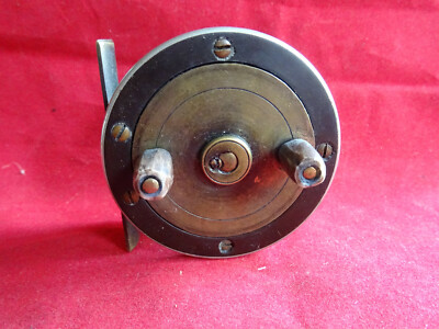 VINTAGE 2 1/2'' GEO. HINTON TAUNTON EBONIT UND MESSING SEJ MUSTER FORELLEN FLIEGENROLLE