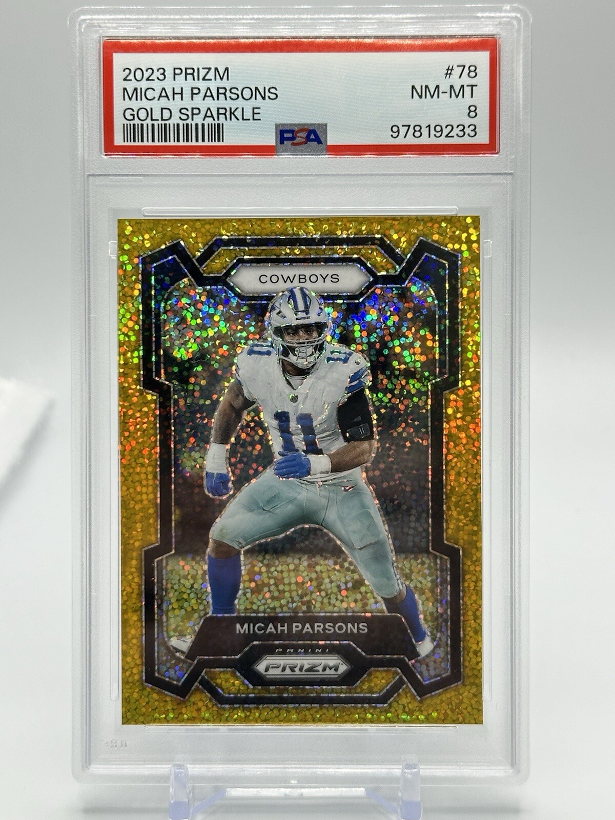 2023 Panini Prizm - Gold Sparkle Prizm #78 Micah Parsons /24