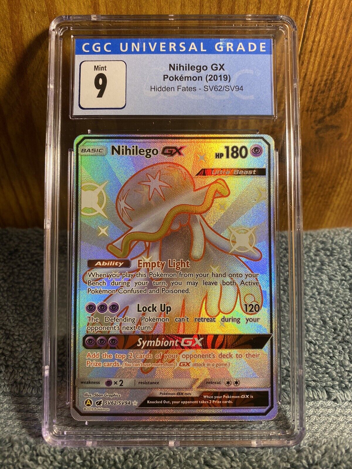 Pokemon Card Nihilego GX shiny excellent condition