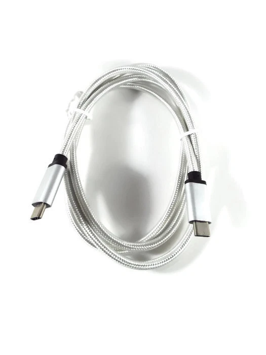 USB C to USB C Braided Silver Premium Charging and Data Cable USA SELLER - Image 4 of 4