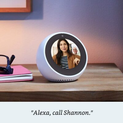 Amazon Echo Spot ホワイト Amazon Echo Spot (2024 Release), Smart Alarm Clock with