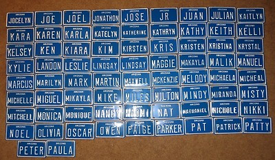 Vintage 1970's  Arizona Mini Bike Vanity Metal Name Pedal Car License Plate