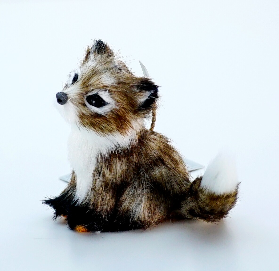 Faux Fur Fox Christmas Ornament Tree Decor Wildlife Animals Furry