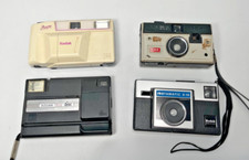 Lot 4 Vintage 35mm Film or Disc Point Shoot Film Camera Kodak Untested For Parts