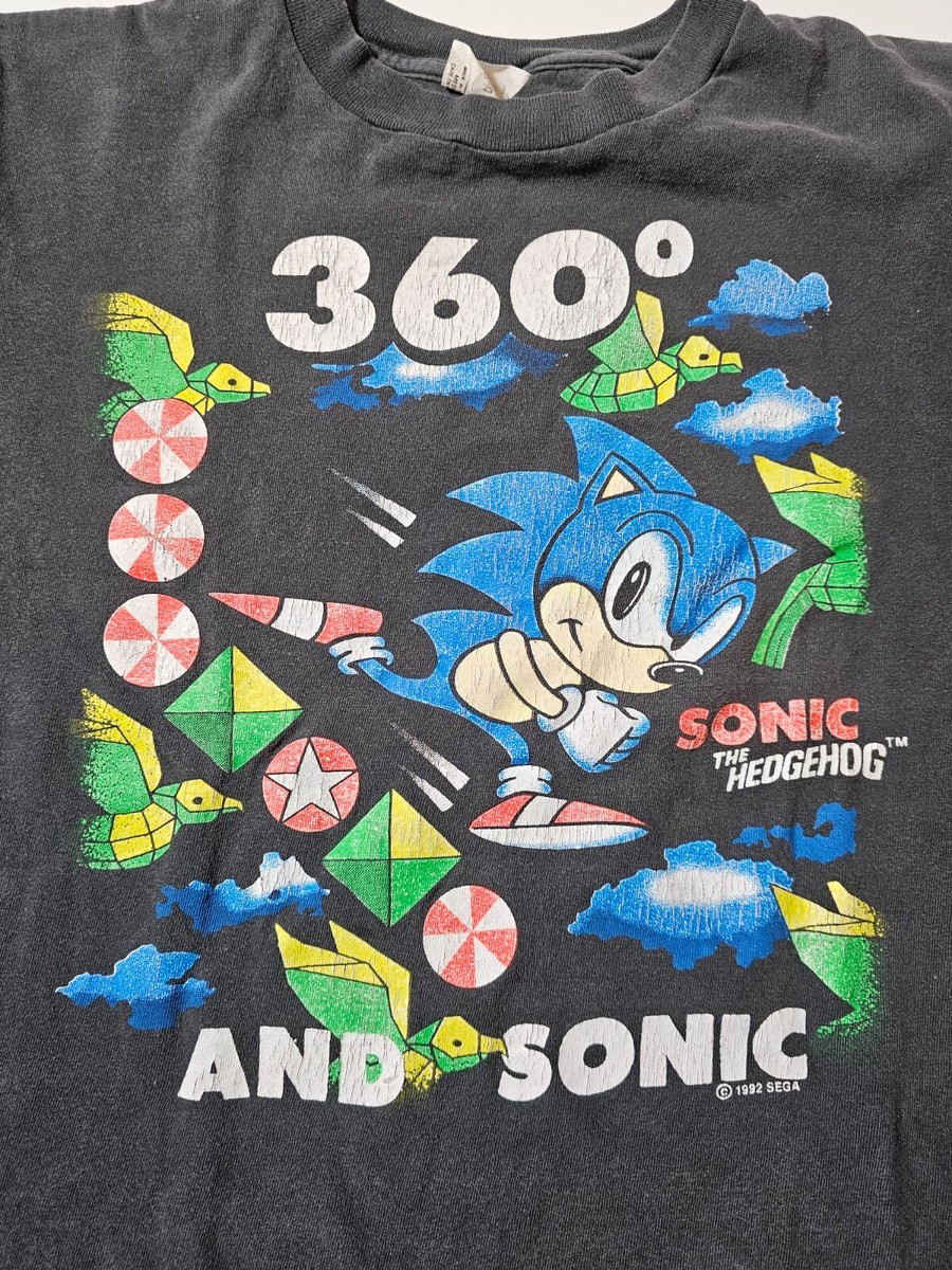 ソニック・ザ・ヘッジホッグ - 360°Tシャツ 92年当時物　シングルステッチ Vintage 1992 Sonic The Hedgehog 360 Degrees Promo T-Shirt