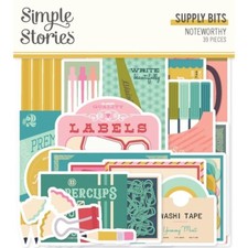Crafts SS DieCuts Supply Bits Noteworthy Labels Scissors Wax Seals Tape Markers