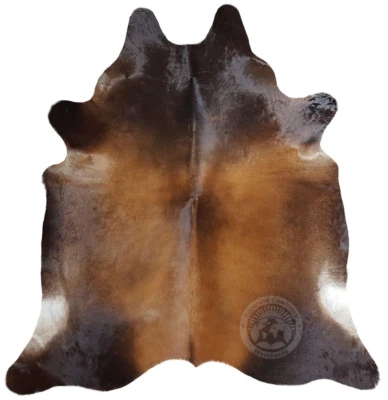 LUXURY COWHIDES Real Cowhide Rug Mahogany Honey - Size 6 X 7-8'