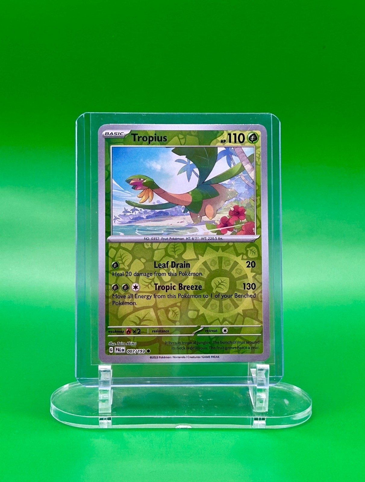 Tropius; Paldea Evolved 7/193 Reverse Holo Common