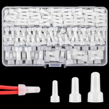 250 Pcs Closed End Crimp Connectors, 22-16/16-14/12-10 AWG Gauge Nylon Insula...