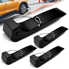 Tire Skates 4 Pack - Heavy Duty Trailer Skids For Car Haulers Flat 4pcs Black