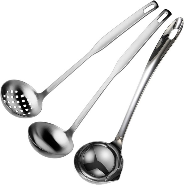 Suppenkelle Und SchaumlöFfel 3Er Set 304 Edelstahl FüR KüChe 26,5Cm-image