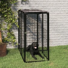 Dog Playpen Black Powder-coated steel, Polyethylene