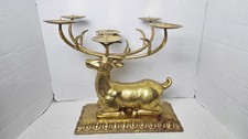 Antique Gold Resting Stag Candelabra  US Patent Nbr 5706557