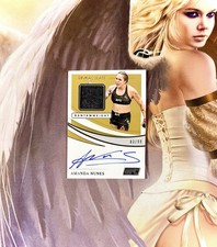 AMANDA NUNES 2021 PANINI IMMACULATE FIGHTER WORN GEAR RELIC PATCH AUTO SP /99