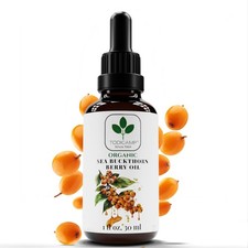 Organic Sea Buckthorn Oil - 1 fl oz Cold-Pressed Sea Buckthorn Berry Oil - Se...