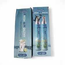 4 Pack Sparkling Water Maker Machine CO2 60L Cylinders for Soda Stream GreatWhip