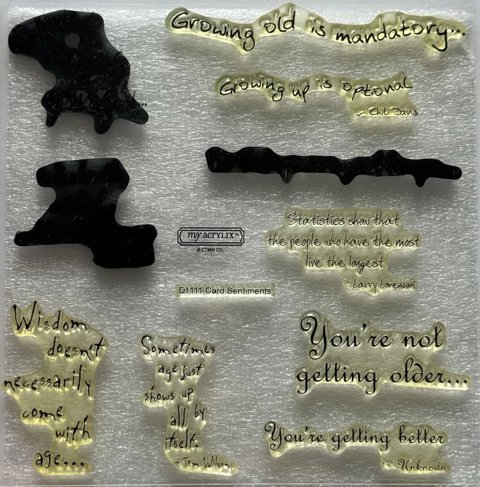 Набор прозрачных марок Close To My Heart My Acrylix D1111 Card Sentiments торт на день рождения - Изображение 2 из 3