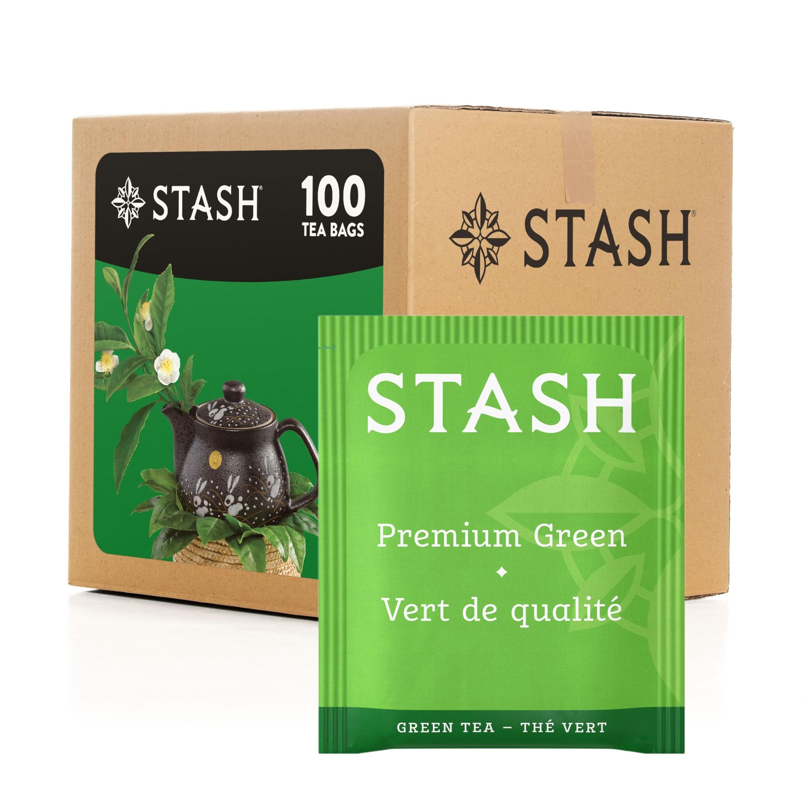 Premium Green Tea, Box Of 100 Bags 100 Count (pack 1)