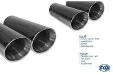 FOX Sportauspuff re li je 2x80mm mit Absorber für Skoda Kodiaq 4x4 110/140 kW
