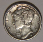 1929 P Mercury Dime 10C Cents Coin Silver, XF/AU!
