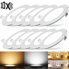 10X LED Recessed Ceiling Panel Down Lights Lamp Fixture 9W 12W 15W 18W 24W