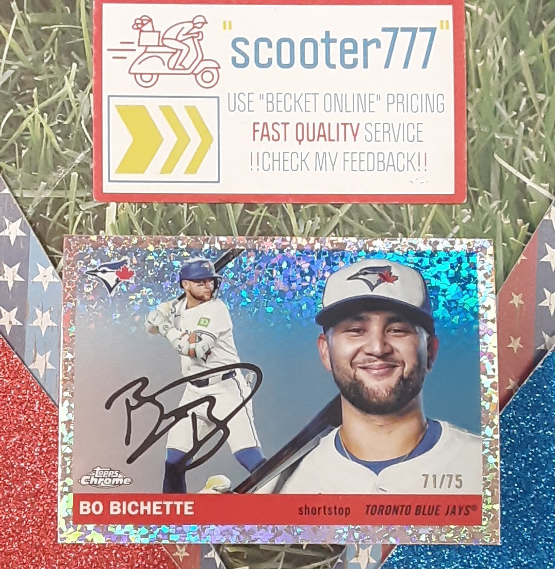 2025 Topps Chrome PLATINUM~#115⭐️BO BICHETTE⭐《ROSE GOLD Diamonds》#/75~JAYS STAR 
