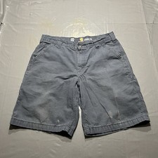 Carhartt Force Tappen Ripstop Relaxed Fit Work Shorts Gray Mens Size 34 Distress