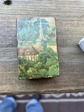 Antique Victorian Lacquered Snuff , Trincket Box c 1850