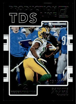 2017 DONRUSS DAVANTE ADAMS 12 PRODUCTION LINE TOUCHDOWNS HOLO 54/100 PACKERS