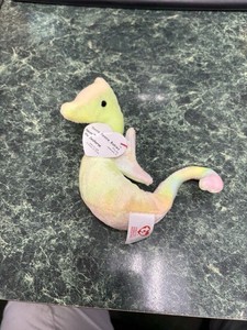 Ty Teenie  Beanie Bay Neon The Sea Horse