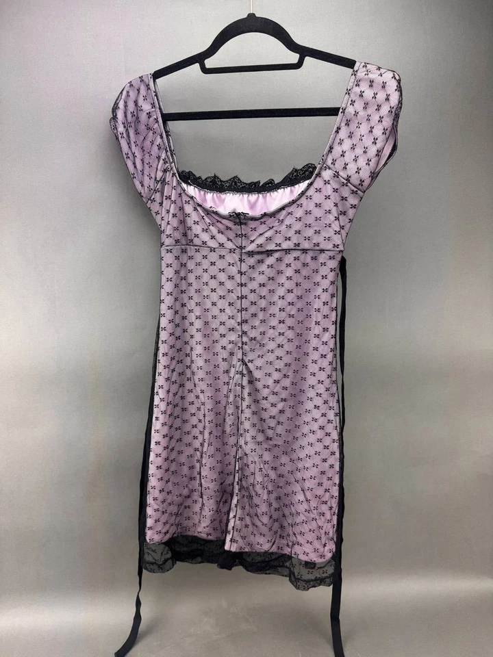 Vestido UNIF para mujer morado y negro con encanto talla S Foto 2 de 4